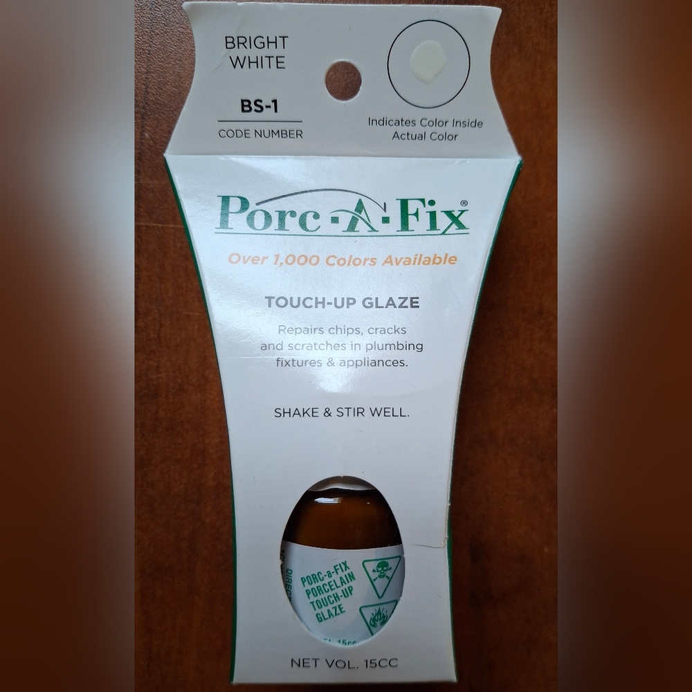 Fixture-Fix Porc-A-Fix Basic White Porcelain Touch-up Paint, 15cc BS-1